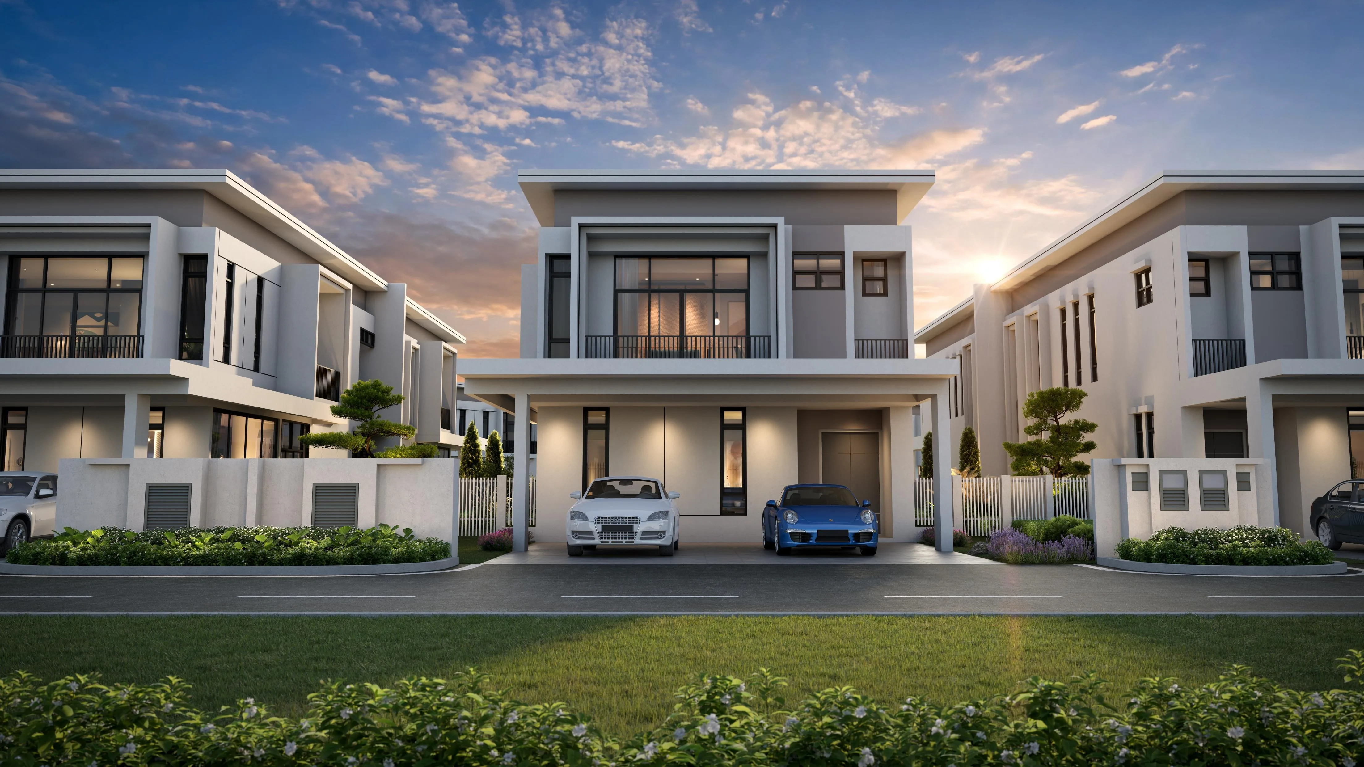 Developer rendering of a Kinsley Garden double-storey Link Bungalow