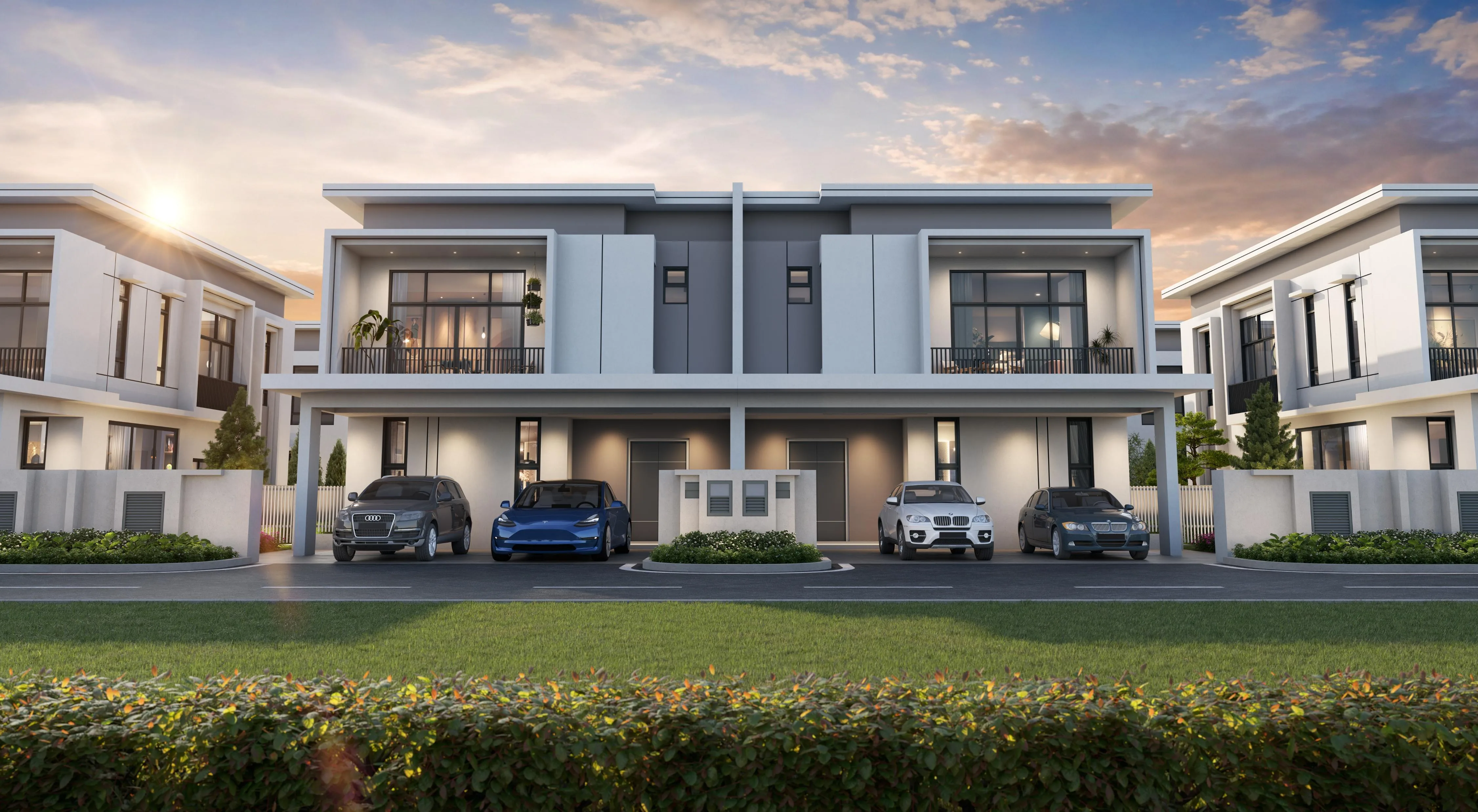 Developer rendering of a Kinsley Garden double-storey Semi-D home