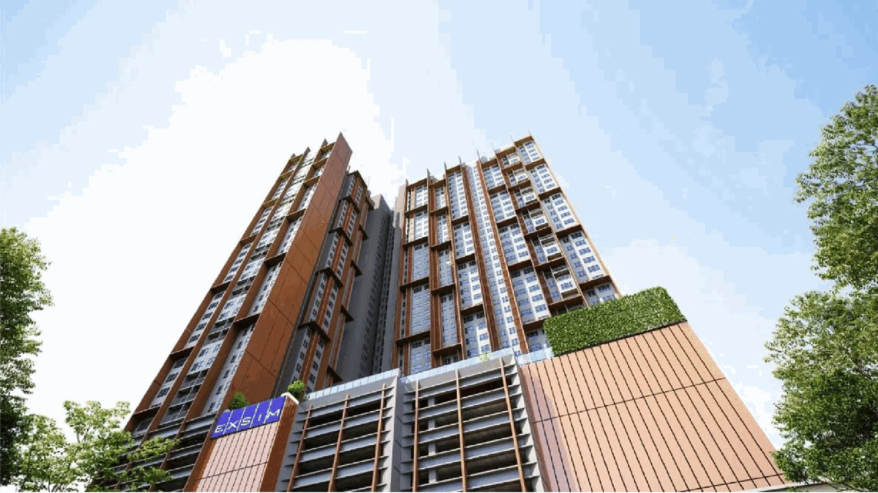 Artist's impression of The Asteriaz serviced apartment towers in Kebun Teh, Johor Bahru