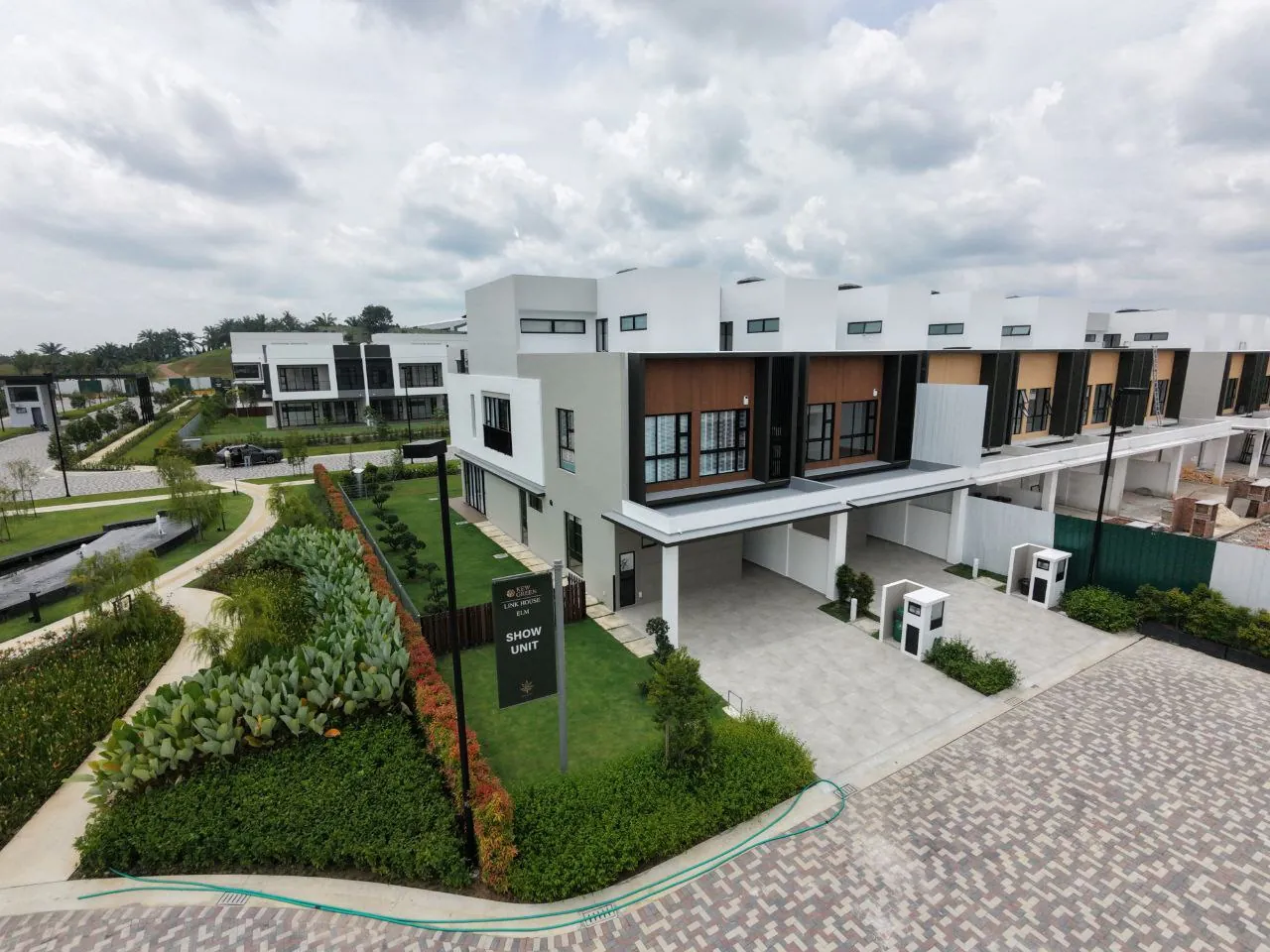 Semi-detached landed homes at The Kews Green in Senibong Cove, Johor
